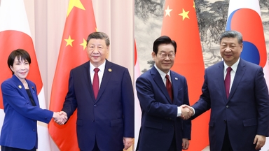 中, 방중 기간 '日 압박·韓 예우'…투트랙 외교