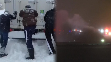 日기록적 폭설로 교통 마비...美상업용 항공기 추락