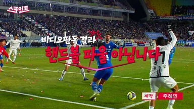 [스포인트] 애매한 핸드볼 고의성...심판의 선택은?