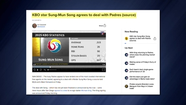 MLB닷컴도 '송성문 샌디에이고 계약 임박' 보도