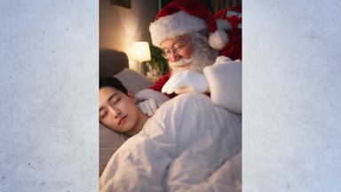 아이 옆에 실제 산타가? AI 산타 '인기' [앵커리포트]