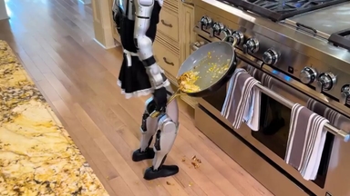 부엌에서 앞치마 두른 로봇...요리 대신 난장판 [앵커리포트]
