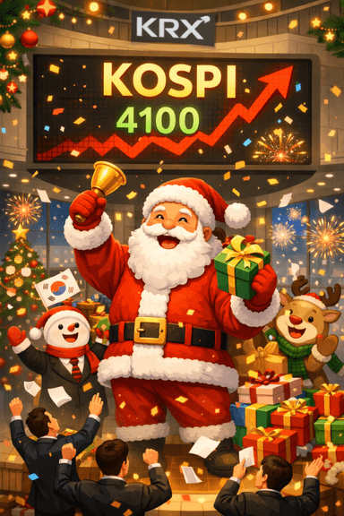 산타할아버지 오셨네···코스피, 4100선 회복[마켓시그널]