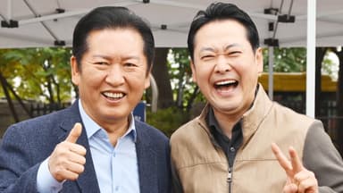 체육대회서 손맞잡은 여야 대표…정국은 계속 먹구름