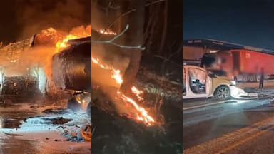 [사건사고] 상주영천고속도 유조차 등 사고 화재…2명 숨져 外