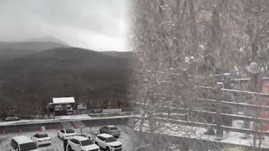 초겨울 추위에 한라산 한때 대설…내일 추위 풀려