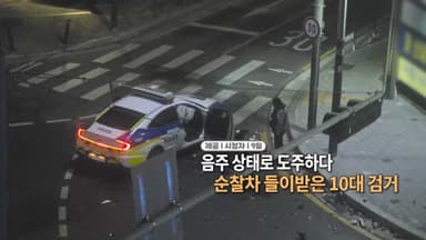 [영상구성] 음주 상태로 도주하다 순찰차 들이받은 10대 붙잡혀 外