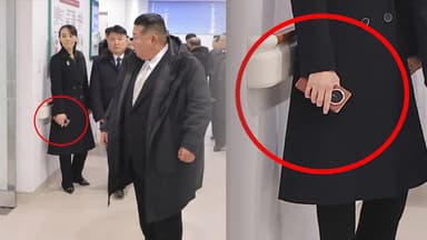북한 김여정 손에 폴더블폰…중국산 '매직' 추정