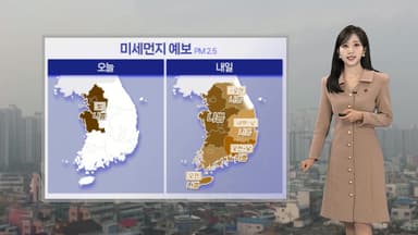 [날씨] 내일 큰 추위 없지만 미세먼지 '나쁨'…동해안 눈·비