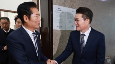 與 "공천 혁명으로 지방선거 승리"…정청래·정원오 면담