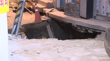 이문동 지반침하 '시공 부실' 확인…시공사 영업정지