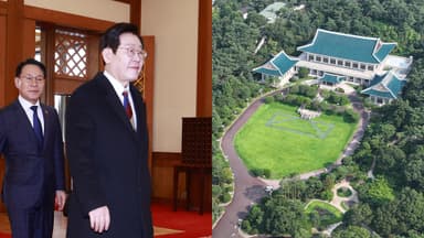 이 대통령, 청와대 첫 출근…1330일 만의 복귀