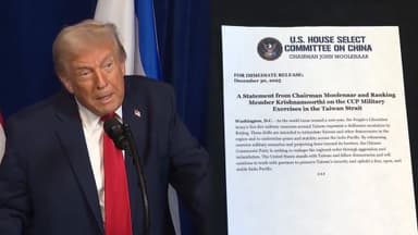 트럼프는 방관…의회는 中 군사 훈련 강력 비판