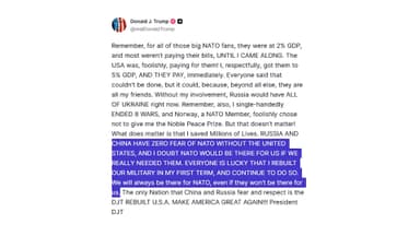 트럼프 "러·중, 美 없다면 나토 두려워 안 해"