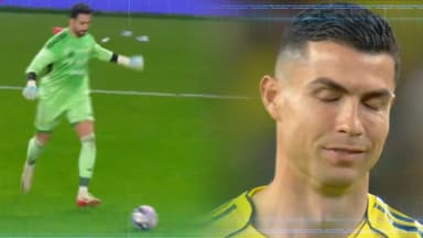 [오늘의영상] 반대편으로 공 넘기려다…호날두도 탄식한 실책