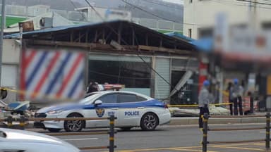 의정부서 강풍에 떨어진 간판에 깔려 행인 숨져