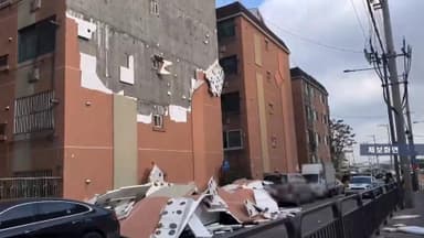 [온마이크] 강풍에 뜯겨나간 주택 벽…망가진 비닐하우스