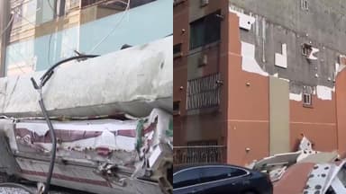 '가로 15m 간판'에 깔려 행인 숨져…강풍 피해 속출