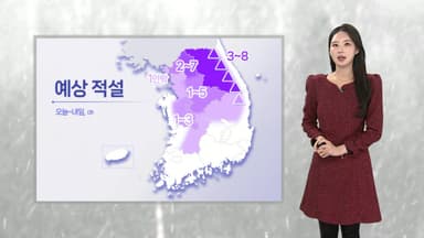 [날씨] 새벽까지 중부 강한 눈…오후부터 찬 공기