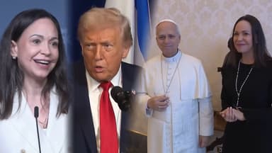 트럼프, 15일 마차도 만난다…마차도, 교황 깜짝 접견