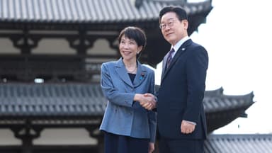 이 대통령, 호류지 방문…다카이치와 친교일정