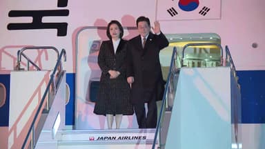 [현장영상] 이 대통령, 1박2일 일본 방문 마치고 귀국길