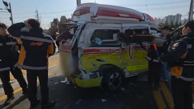 안동서 구급차·화물차 충돌 사고…이송환자 숨져