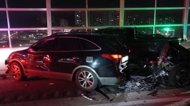 양산 경부고속도 6중 추돌…심정지 1명·4명 부상