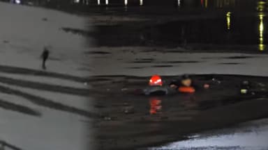 빙판 저수지 건너다 '풍덩'…"집에 빨리 가려고"