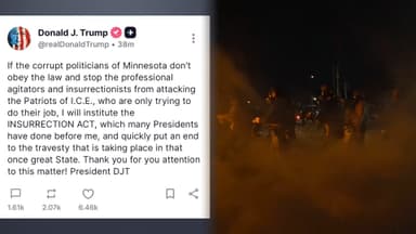 트럼프, 미네소타에 "내란법 발동할 수 있어"