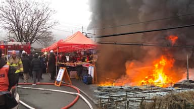 강남 구룡마을서 화재 확대…대응 2단계 상향