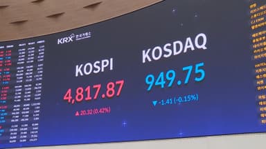 코스피 4,800선 첫 돌파…환율 다시 상승