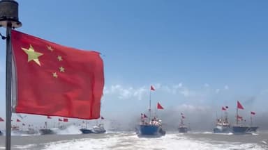 "중국 어선 '해상장벽' 훈련"…대만 봉쇄 지원?