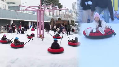 "도심 속 겨울왕국"…경기도담뜰 '눈밭 놀이터' 활짝