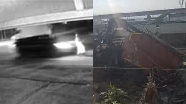 음주 사망사고에 뺑소니…화물차 추락해 주택 덮쳐