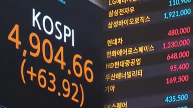 코스피 첫 4,900선 돌파…현대차 시총 3위로