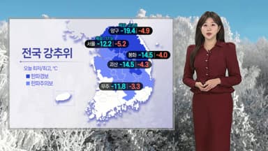 [날씨] 내일도 체감 -20℃ 강추위…서해안·제주 대설특보