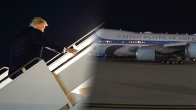트럼프 탄 다보스행 전용기에 문제…항공기 바꿔 출발