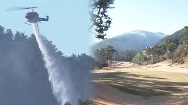 부산 기장군 산불 주불 진화…화재 14시간 만