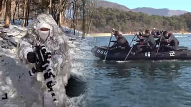 최강 한파에도…'육군 특전사·해군 SSU' 고강도 훈련