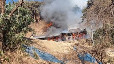 경북 영주서 주택 화재 산불로 비화…1시간 만에 진화