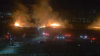 울산 명촌교 인근 갈대밭 화재…1시간 만에 진화