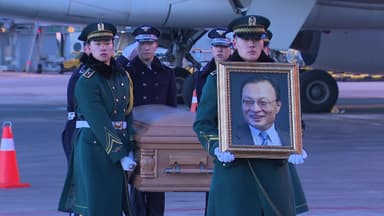 [현장영상] 이해찬 전 총리 시신 인천공항 도착…빈소로 운구