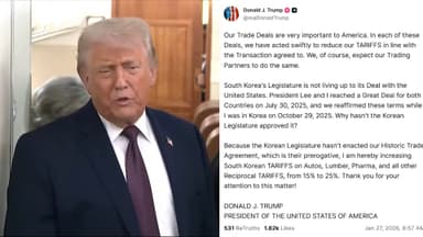 "한국 국회 때문"…트럼프, 상호관세 다시 25%로↑