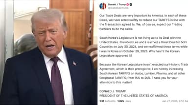 "한국 국회 때문"…트럼프, 상호관세 다시 25%로↑