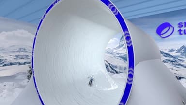 스키, 회전하며 끝없이 탄다… 세계 최초 '햄스터 쳇바퀴 스키장'