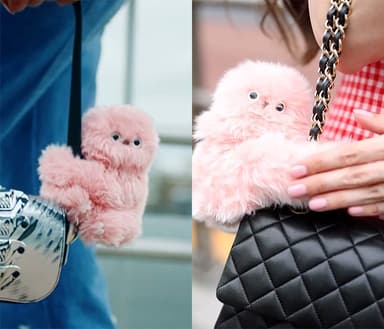 가방에 매달린 키링 로봇…주변 소리 들으면 수줍게 사람 바라봐