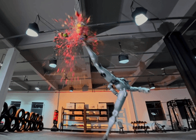 360도 돌려차기 한 방에 '수박' 격파…무술 꽤나 한다는 로봇