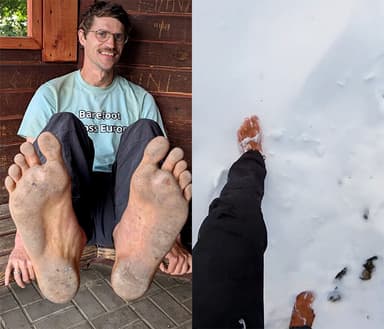 '맨발'로 유럽 횡단 중인 아일랜드 남성…6천km 걸었다