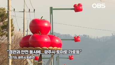 [경인영상터치] "광주시 퇴촌 토마토 알리는 특색 가로등 등장"
